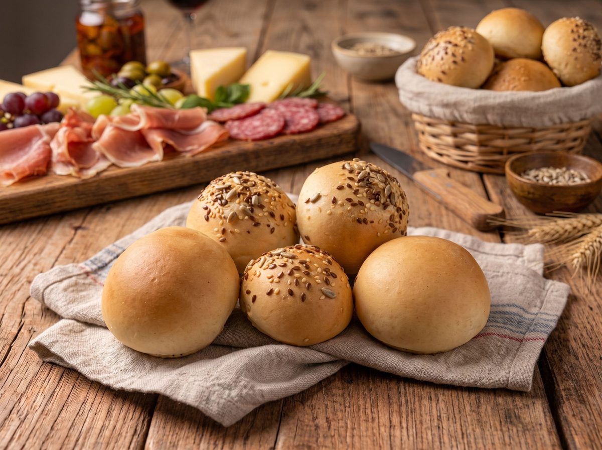 Mini bollitos copetín De Origen, blancos y con semillas, por kilo o por unidad - panadería mayorista Córdoba